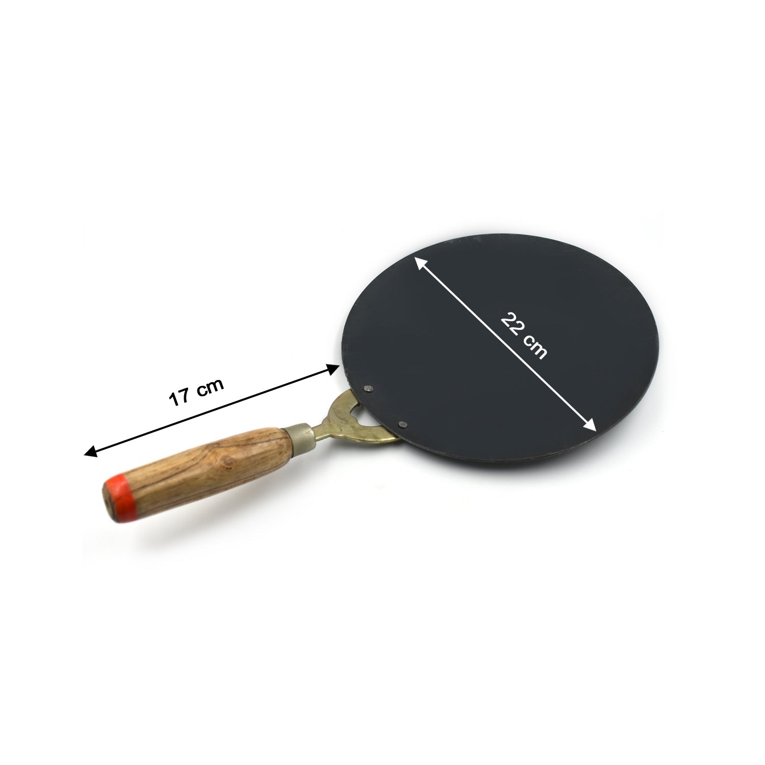 2692 Wooden Handle Roti Tawa used in all household and kitchen purposes for making rotis and parathas etc. freeshipping - DeoDap 2692 Wooden Handle Roti Tawa used in all household and kitchen purposes for making rotis and parathas etc. freeshipping - DeoDap